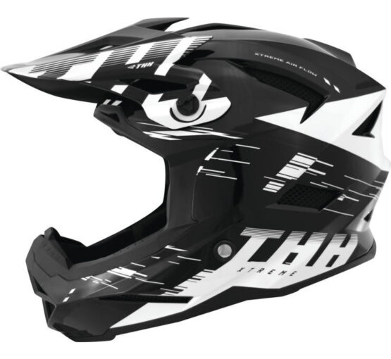 THH Helmets T-42 BMX Xtreme Helmet Black/White XL