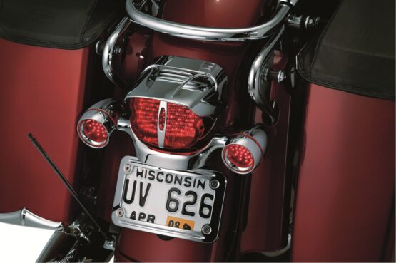 Kuryakyn Taillight Visor Without Slots Chrome 9008 - Image 2