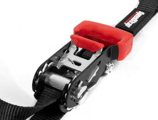 Single 1" Black Ratchet Tie Down Snap S Hook and Soft Tie 6 ft - Image 4