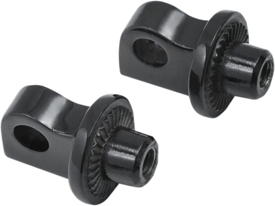 Kuryakyn Splined Peg Adapter Male Mount Black (Pair)