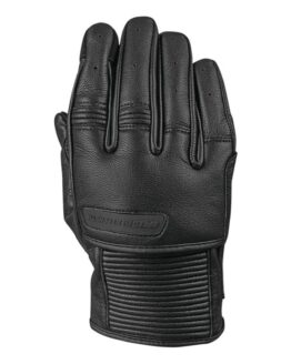 Off the Chain Leather Gloves Black - Medium