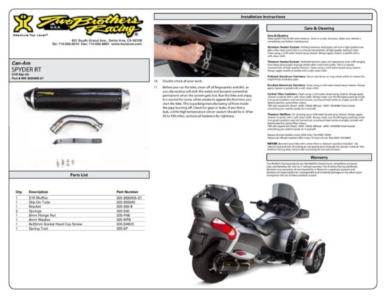 S1R "Black" Slip On Exhaust - Aluminum - Image 3