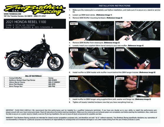 High-Mount Black Stainless Steel Comp-S Slip On Exhaust - Image 2