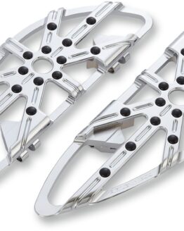 Arlen Ness Adjustable Driver Floorboards Chrome 10 Gauge Harley-Davidson