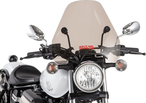 Spitfire Windshield 15" Smoke w/Black Hardware - Image 2