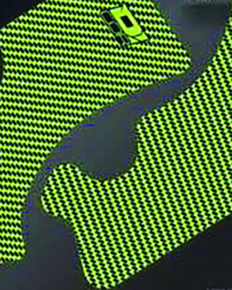 D'Cor Frame Grip Guard Decal Green/Black For 17-18 Kawasaki KX250F