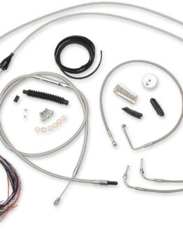Complete S.S. Cable & Brake Line Extension Kit For Beach Bar Handlebars