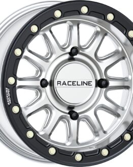 Raceline Alpha Beadlock Wheel 15x7 Hyper Silver/Black 4x137 +10