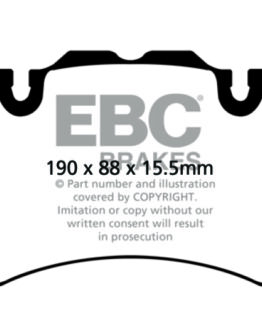 EBC Extra Duty Front Brake Pads Semi-Metallic Fits 13+ Range Rover 3.0 SC