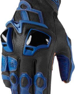 Hypersport Leather Cold Weather Short Cuff Gloves - Blue Men's 2X-Large