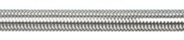 Goodridge 14in Universal Brake Line Assembly Clear-Coated Silver