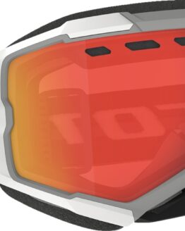 Scott Fury LS Snow Cross Goggle White Red Chrome Light Sensitive Lens