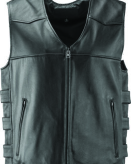 Kuryakyn Plains Leather Vest Black 3XL Men's