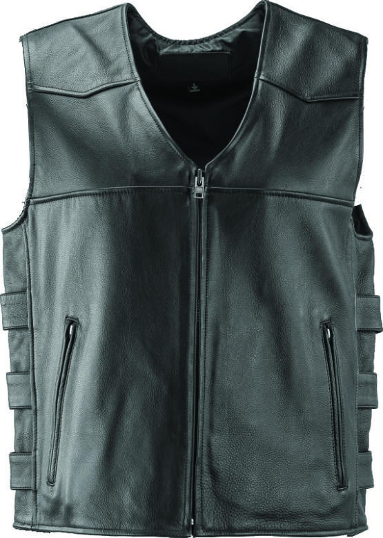 Kuryakyn Plains Leather Vest Black 3XL Men's