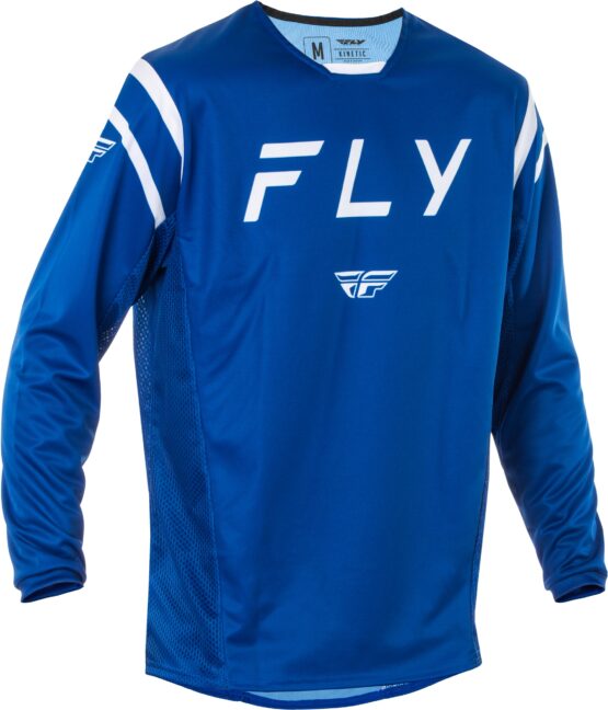Fly Racing Kinetic Center Jersey Navy/White Medium