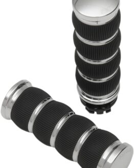 Arlen Ness Cable Style Fusion Series Grips Chrome Ring Leader