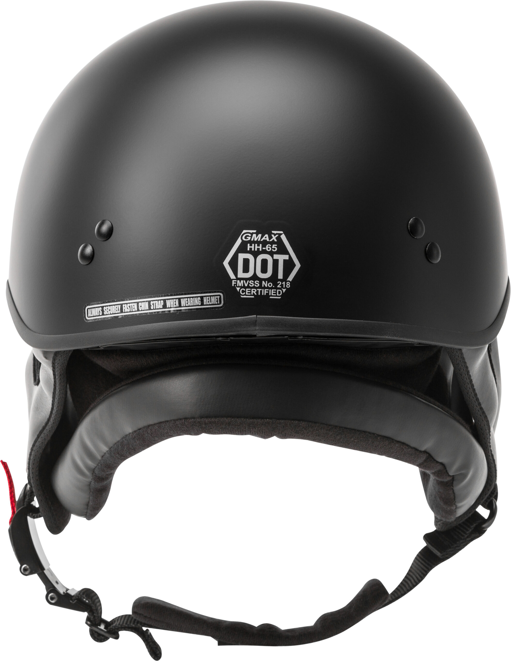 GMAX HH-65 Half Helmet Naked Matte Black 2X-Large - Image 3
