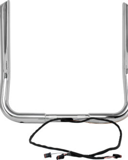 Baggernation Pre-Wired Monkey Handlebars Chrome 14" Fits 15-20 Electra Glide