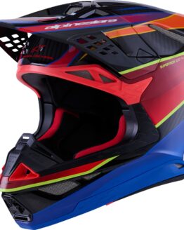 Alpinestars Supertech M10 Era MIPS Helmet Gloss Blue/Red/Yellow Fluo XL
