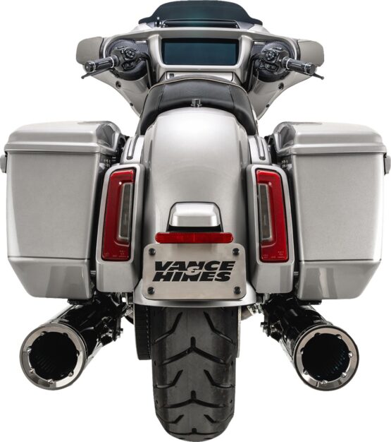 Vance & Hines Hi-Output Slip-On Mufflers Dark Chrome For Harley Touring - Image 2
