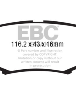 EBC Extra Duty Rear Brake Pads Semi-Metallic Fits 06-11 Dodge Nitro 3.7