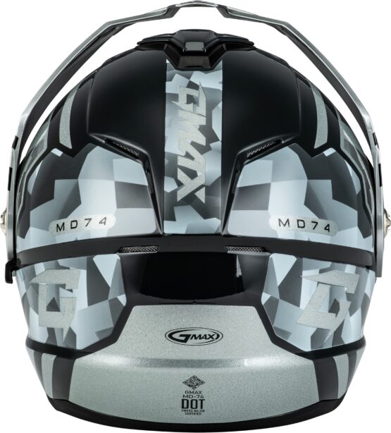 GMAX MD-74 Striker Modular Helmet Silver/Blue Metallic Small - Image 2