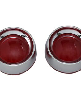 Deep Dish Bezel With Red Lens Chrome