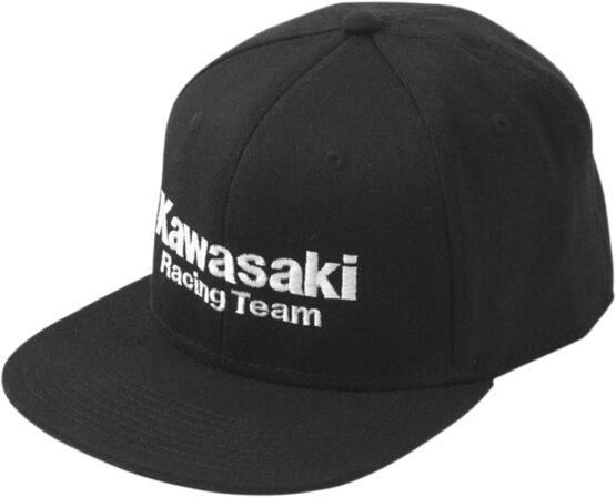 Men's Kawasaki Team Hat Black S/M by Factory Effex
