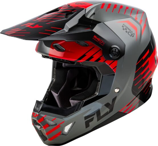 Fly Racing Formula CP Slice Helmet Grey/Red/Black 2X
