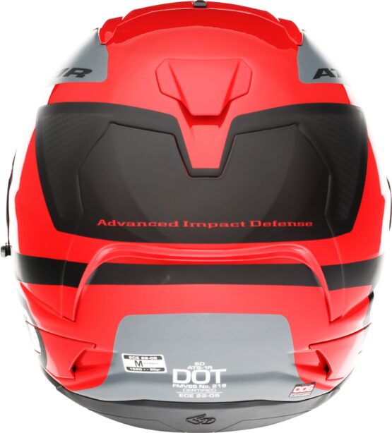 6D ATS-1R Wyman Full Face Helmet Red/Black/Gray Medium - Image 2