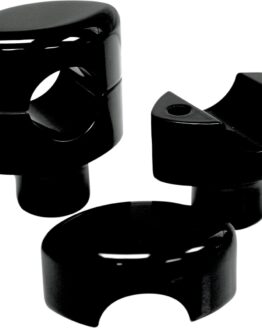 Hefty Risers, Smooth Black, 1.5" Tall for 1.25" Clamp Diameter