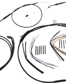 Extended Black Control Cable Kit For 14" T-Bar Handlebars
