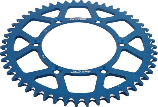 Supersprox Aluminum Rear Sprocket 52T Blue 520 Chain - Image 2