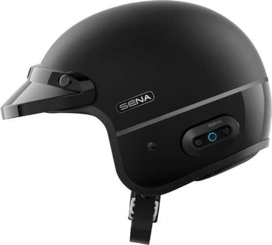 Sena Surge Open Face Helmet Mesh Matte Black/Gloss Black 2X-Large - Image 2