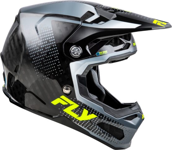 Fly Racing Formula S Carbon Protocol Helmet XS Black/Grey/Hi-Vis - Image 2