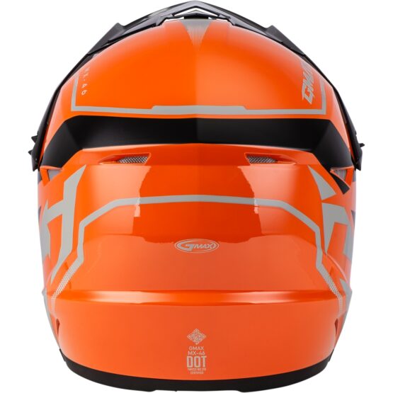 GMAX MX-46 Compound Helmet Orange/Black/Grey Large - Image 2