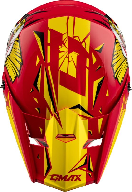 GMAX MX-46Y Unstable Youth Helmet Red/Yellow Medium - Image 2