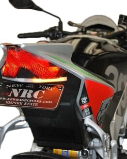 New Rage Cycles Fender Eliminator Kit Black Fits 15-19 Aprilia Tuono 1100 V4