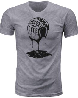 Highway 21 Blood Type Tee Heather Large Men's Casual Shirt Grey