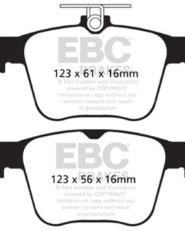 EBC Yellowstuff Rear Brake Pads Semi-Metallic DP42173R Fits 14-20 Audi S3 2.0T