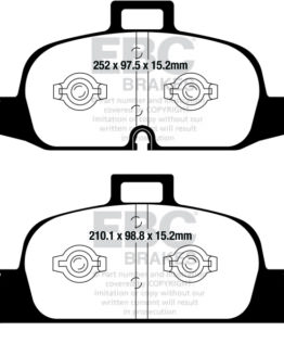 EBC Yellowstuff Front Brake Pads Semi-Met Fits 2018+ Audi A4 Allroad 2.0L Turbo