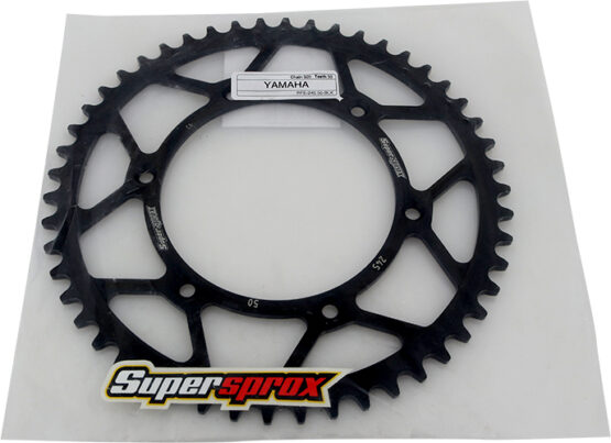 Supersprox Steel Rear Sprocket 50T Black Fits Yamaha - Image 3