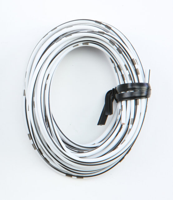13' Color Match Electrical Wire - White / Black 14A/12V 20AWG - Image 2