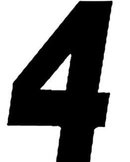 #4 6" Tall Black "SX" Stick-On Race Numbers - 3 Pack