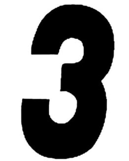 Dirt Digits 7" Black #3 Decal 3-Pack