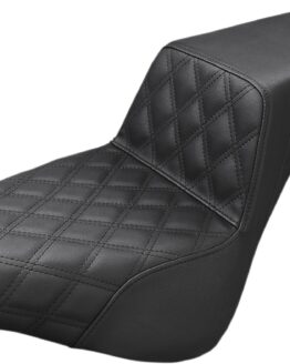Step-Up Front Lattice Stitch 2-Up Seat - Black