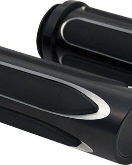 Arlen Ness Deep Cut Comfort Grips TBW Black For Harley-Davidson