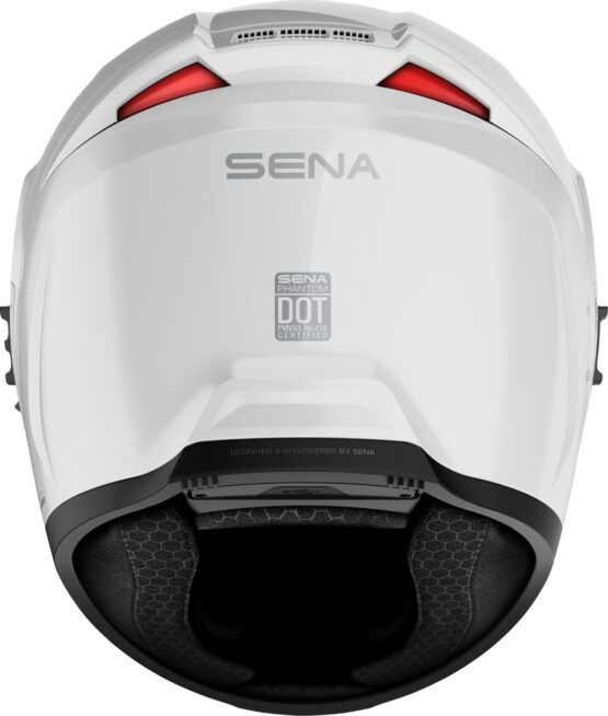 Sena Phantom Full Face Smart Helmet Gloss White Medium - Image 3