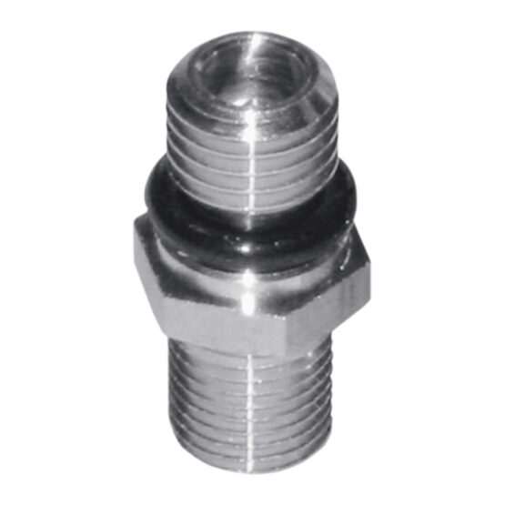 Silver Rear Shock Schrader Air Valve w/ O-Ring - M8 x 1.25 - Image 2