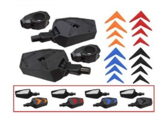 Bronco UTV Side View Mirror Pair 15.5x10cm Glass